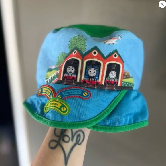 Y2K 2000s Thomas & Friends Blue and Green Kids Hat Toddler - Picture 1 of 14